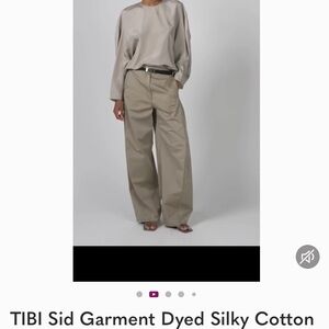 Tibi Wide Leg Pants in Beige